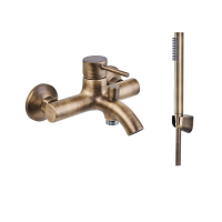 ΜΠΑΤΑΡΙΑ ΜΠΑΝΙΟΥ-ΛΟΥΤΡΟΥ BRONZE ΟΡΕΙΧΑΛΚΙΝΗ RETRO MODEA ETNA MINIMAL BRUSHED BRONZE